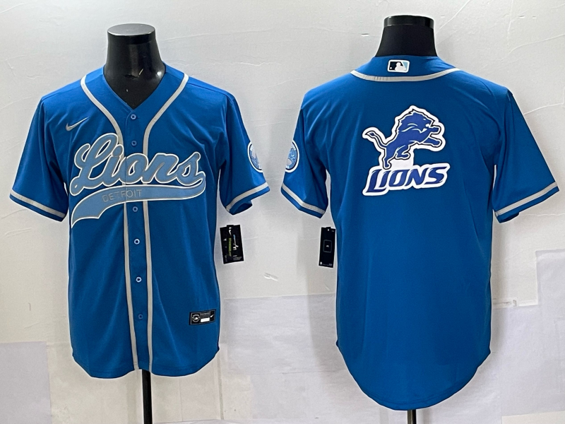 Men 2025 Detroit Lions blank blue 2025 Nike Limited NFL Jersey 004